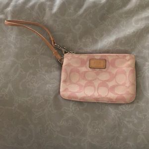 Vintage Coach Pink small wristlet